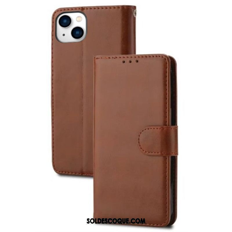 Housse iPhone 15 Plus Simili Cuir Sobre