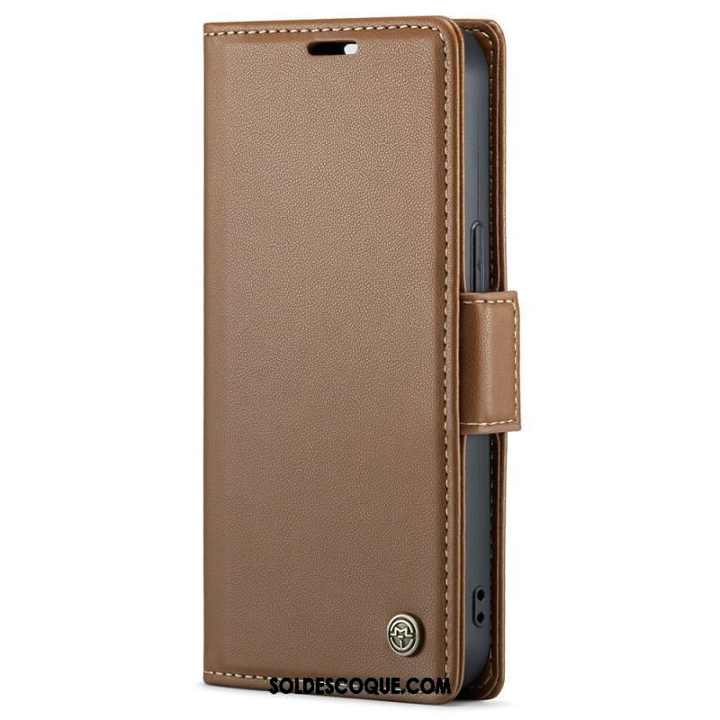 Housse iPhone 15 Plus Style Cuir CASEME