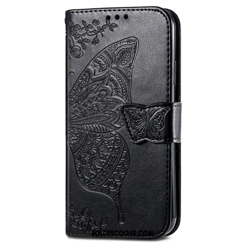 Housse iPhone 15 Pro Max Papillon Baroque à Lanière