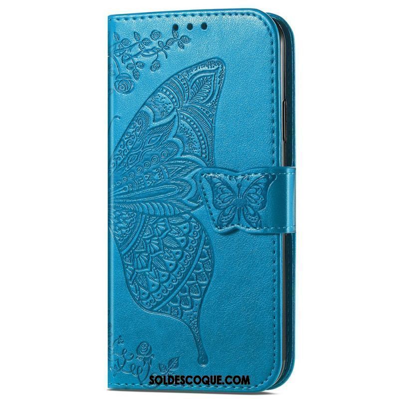 Housse iPhone 15 Pro Max Papillon Baroque à Lanière