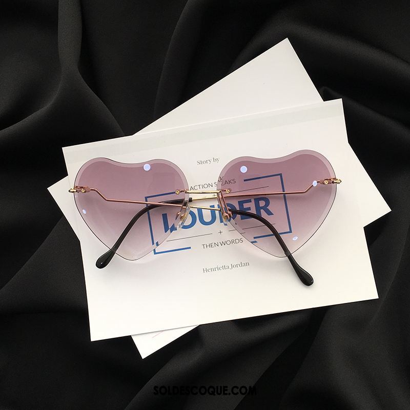 Lunettes De Soleil Femme Cœur Amour Rouge Rétro Poudre En Vente