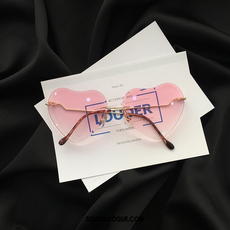 Lunettes De Soleil Femme Cœur Amour Rouge Rétro Poudre En Vente