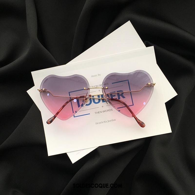 Lunettes De Soleil Femme Cœur Amour Rouge Rétro Poudre En Vente