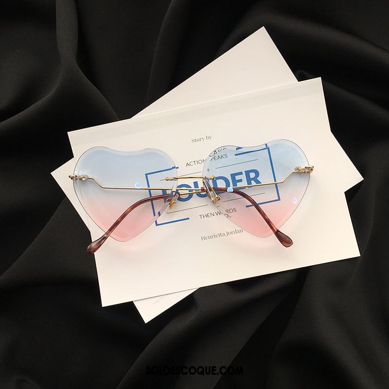 Lunettes De Soleil Femme Cœur Amour Rouge Rétro Poudre En Vente