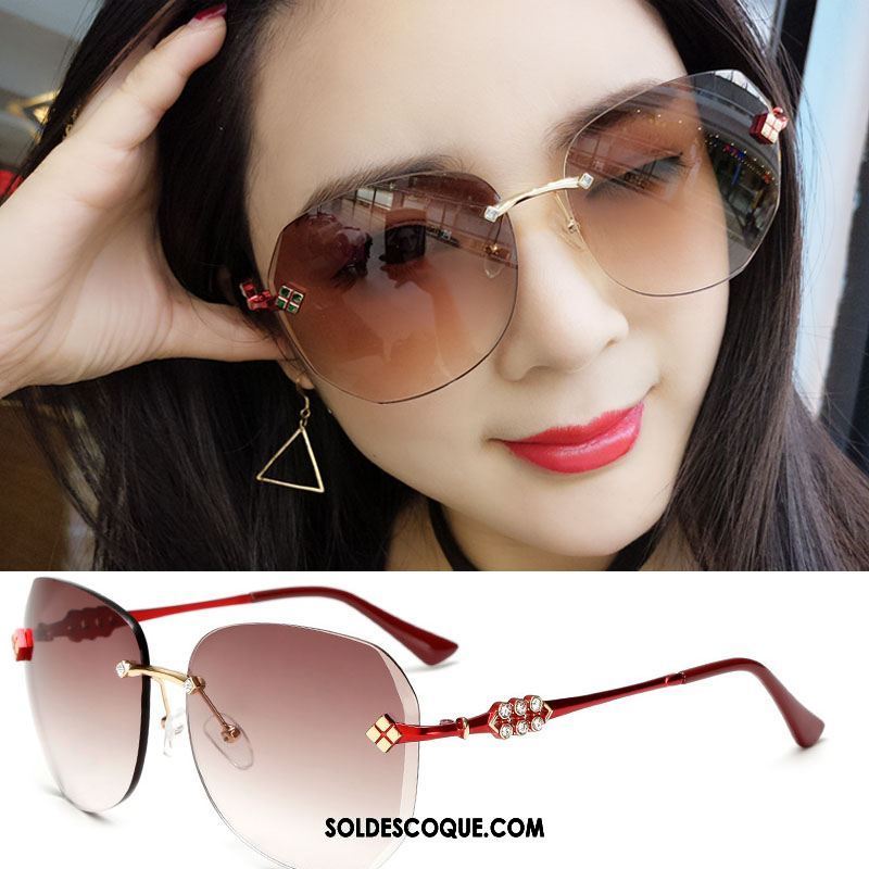 Lunettes De Soleil Femme Dégradé Célébrité Gros Rouge Longue En Ligne