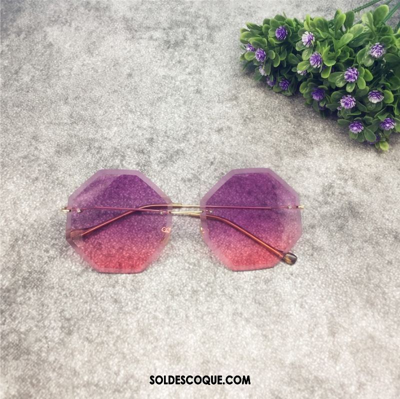 Lunettes De Soleil Femme Dégradé Rouge Réseau Vert Carré En Vente