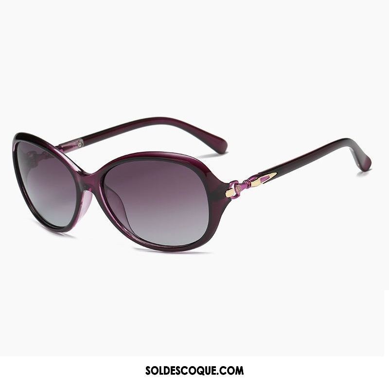 Lunettes De Soleil Femme Le Nouveau Anti-uv Visage Rond Conduire Rouge Soldes