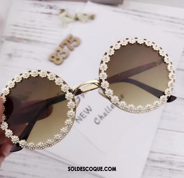 Lunettes De Soleil Femme Le Nouveau Rouge Fleurs Tendance Diamant En Ligne