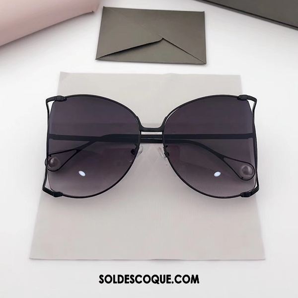 Lunettes De Soleil Femme Métal Ultra Célébrité Perle Longue Soldes