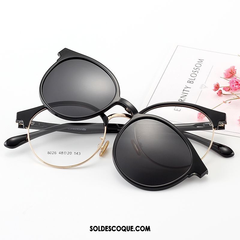 Lunettes De Soleil Femme Noir Petit Argenté Myopie Super Léger En Vente