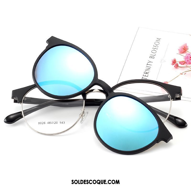 Lunettes De Soleil Femme Noir Petit Argenté Myopie Super Léger En Vente