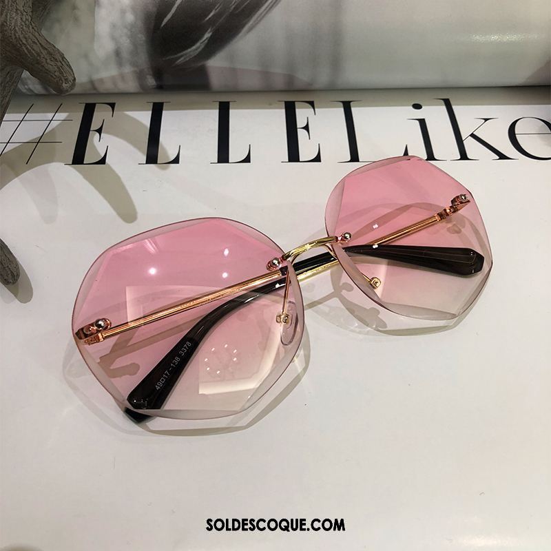 Lunettes De Soleil Femme Rétro Anti-uv Le Nouveau Bicolore Dégradé Soldes