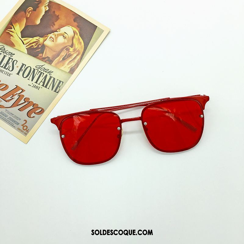 Lunettes De Soleil Femme Rétro Homme Transparent Réseau Rouge Soldes