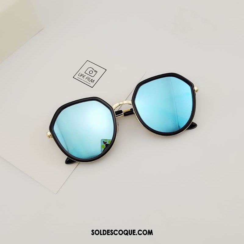 Lunettes De Soleil Femme Tendance Bleu Rétro Le Nouveau Célébrité Pas Cher