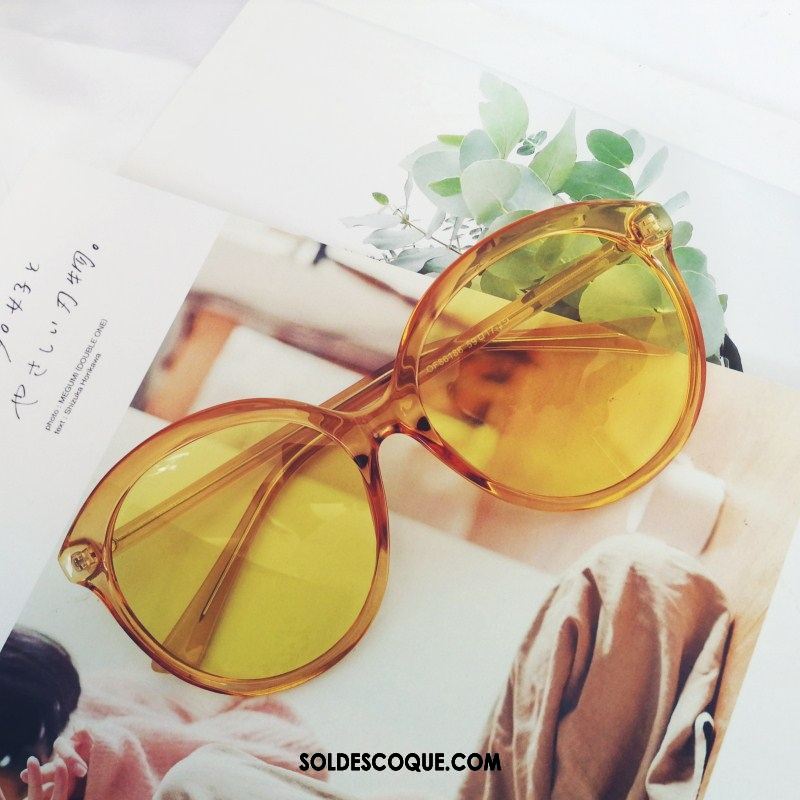 Lunettes De Soleil Femme Visage Rond Ultra Couleurs De Bonbon Transparent Rétro En Ligne