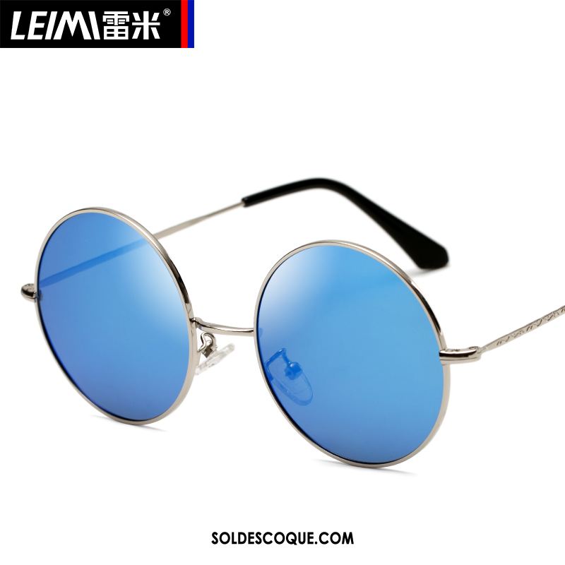 Lunettes De Soleil Homme Bleu Femme Le Nouveau Conduire Rond En Ligne