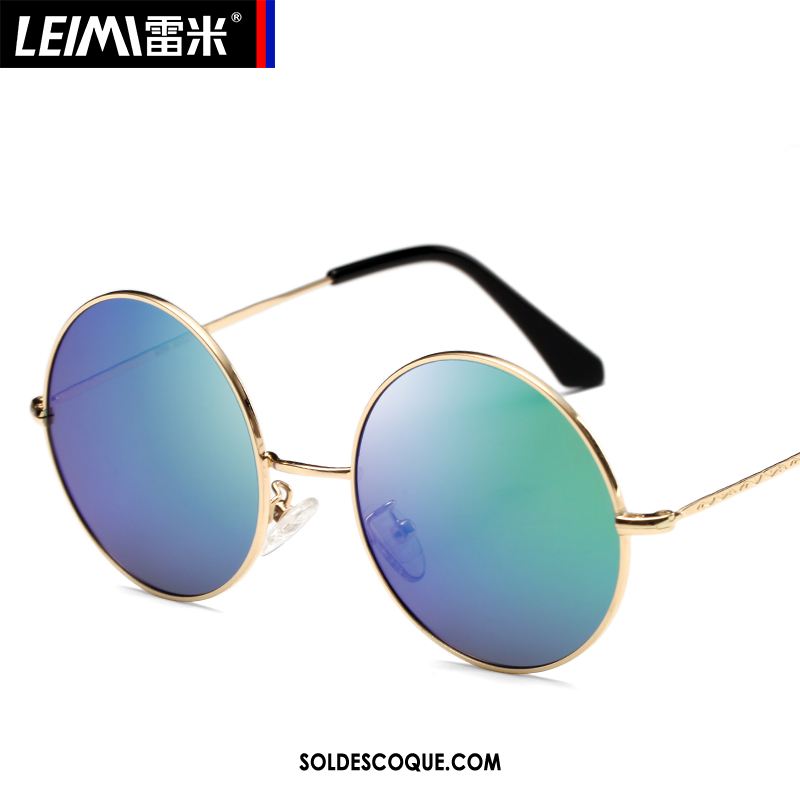 Lunettes De Soleil Homme Bleu Femme Le Nouveau Conduire Rond En Ligne