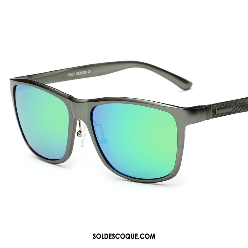 Lunettes De Soleil Homme Bleu Tendance Gros Célébrité Magnésium D'aluminium En Vente