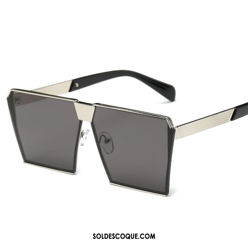 Lunettes De Soleil Homme Carré Généreuse Tendance Gris Rouge En Vente