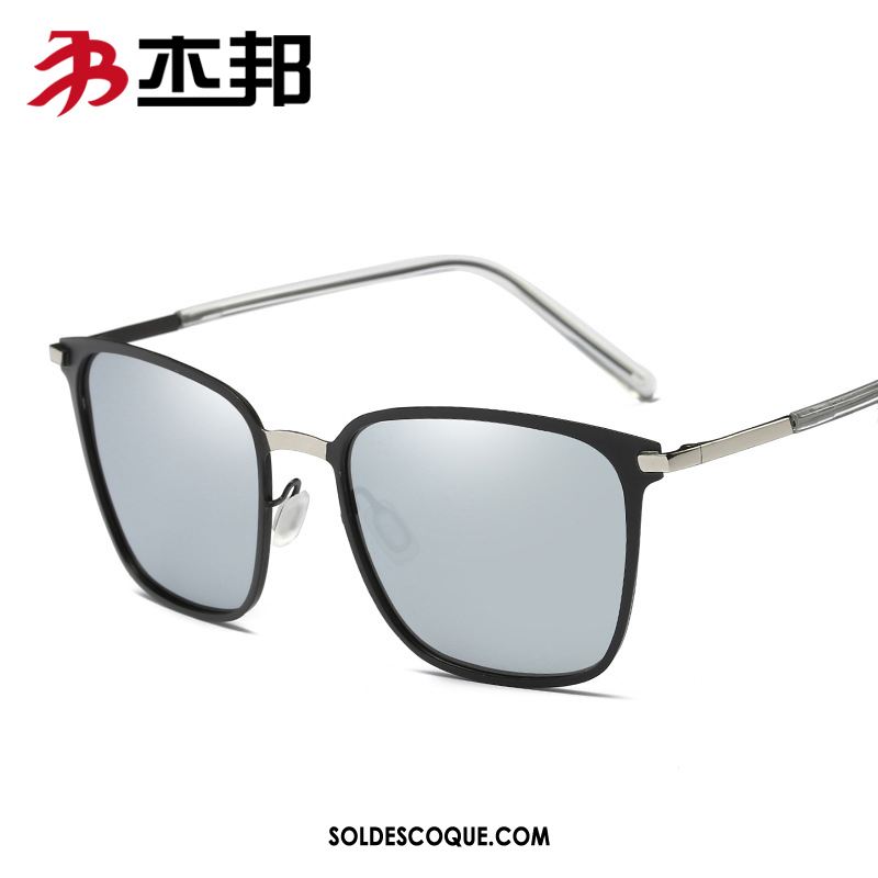 Lunettes De Soleil Homme Chauffeur Visage Rond Personnalité Simple Gros Pas Cher