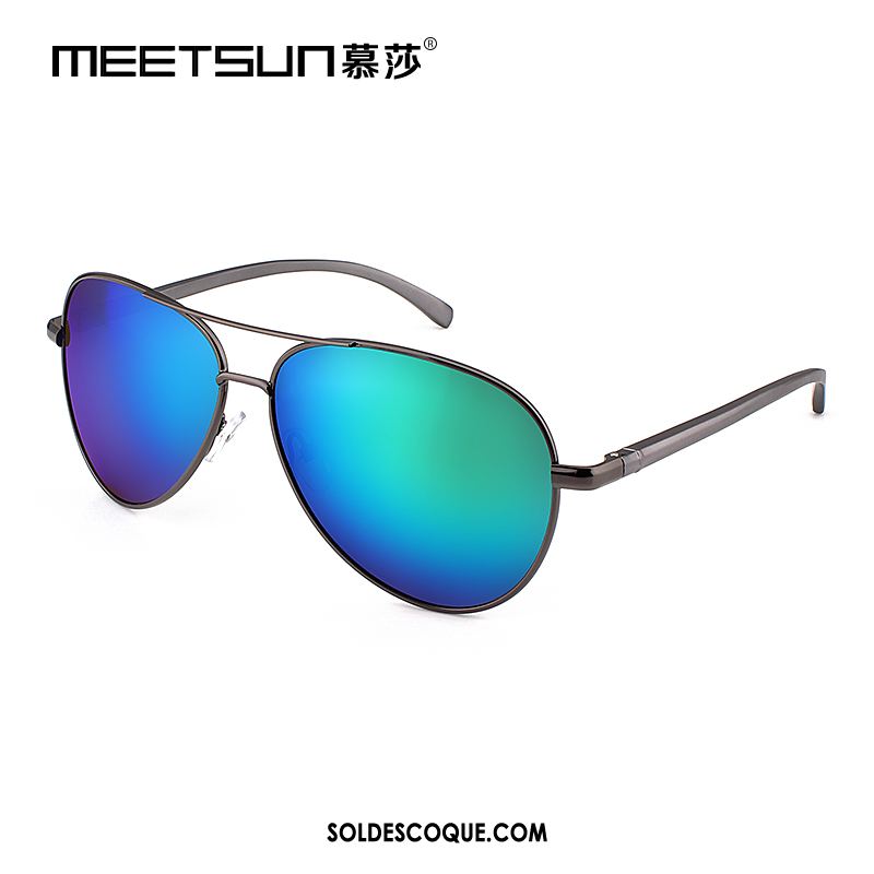 Lunettes De Soleil Homme Conduire Bleu Magnésium D'aluminium Tendance Chauffeur En Ligne