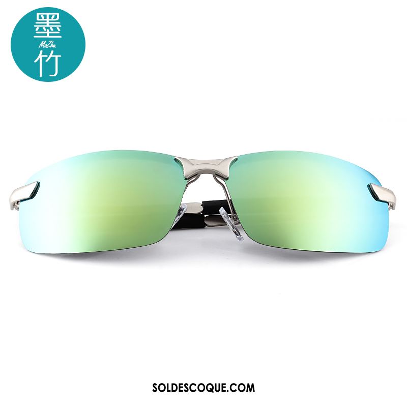 Lunettes De Soleil Homme Conduire Magnésium D'aluminium Tendance Bleu Chauffeur Pas Cher