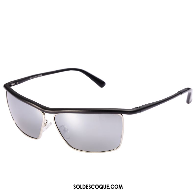 Lunettes De Soleil Homme Conduire Personnalité Magnésium D'aluminium Métal Gris Pas Cher