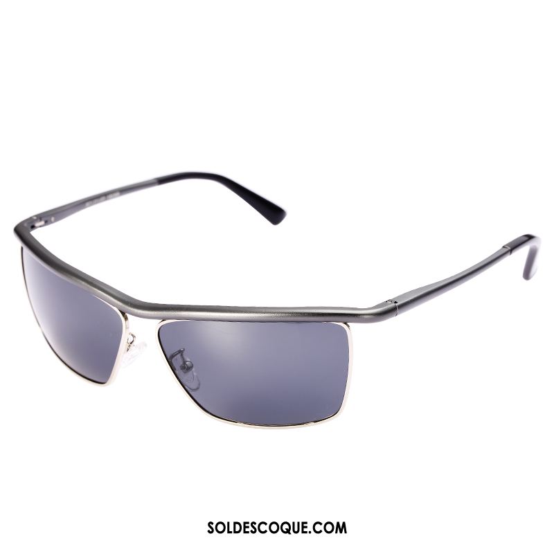 Lunettes De Soleil Homme Conduire Personnalité Magnésium D'aluminium Métal Gris Pas Cher