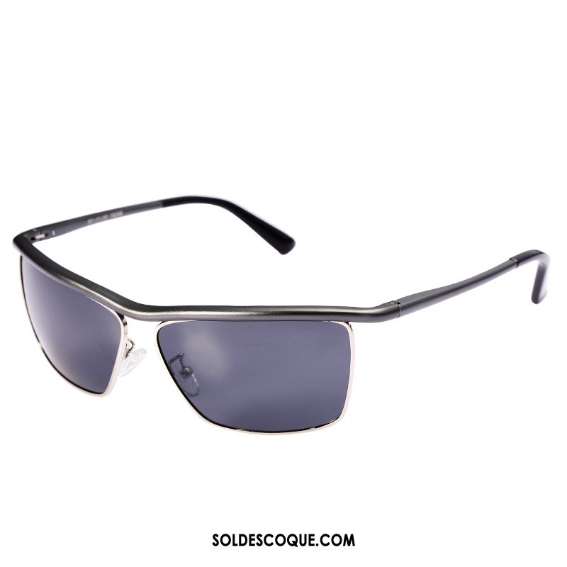 Lunettes De Soleil Homme Conduire Personnalité Magnésium D'aluminium Métal Gris Pas Cher