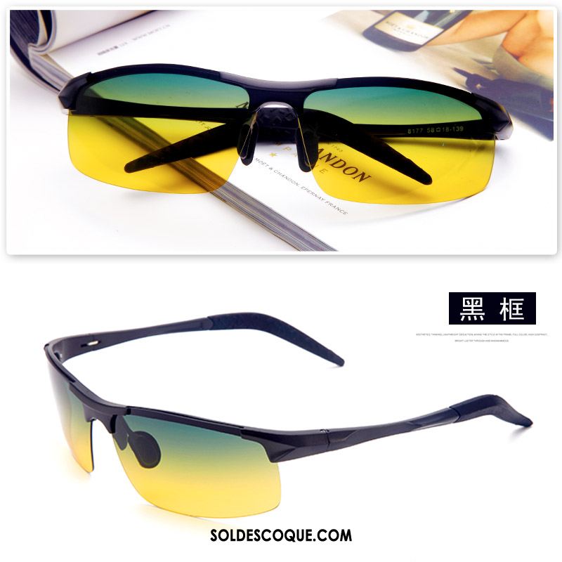 Lunettes De Soleil Homme Conduire Vert Multifonctions Chauffeur Vision Nocturne Pas Cher