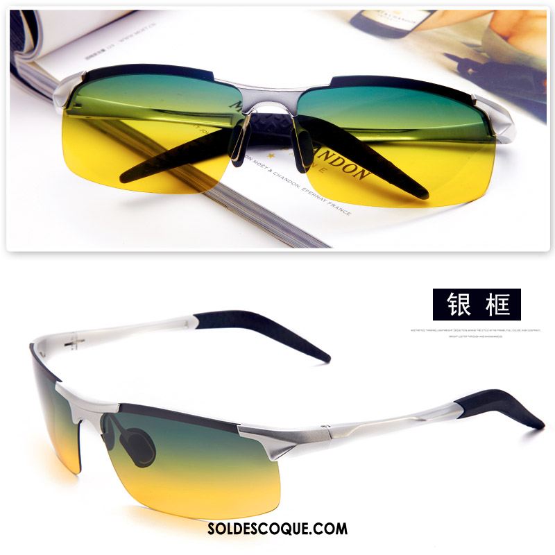 Lunettes De Soleil Homme Conduire Vert Multifonctions Chauffeur Vision Nocturne Pas Cher