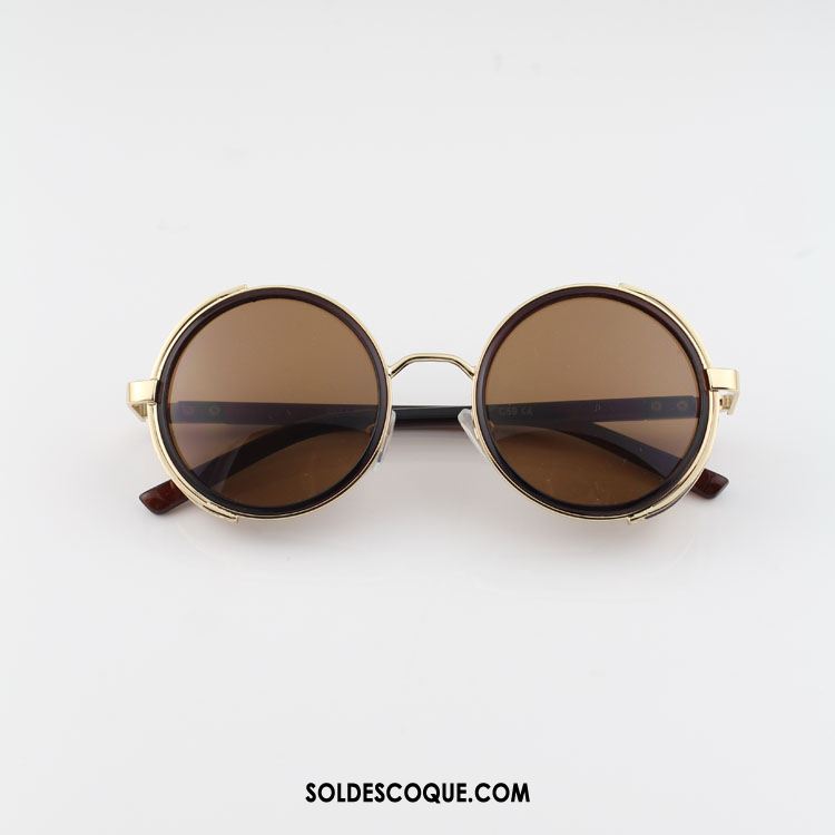 Lunettes De Soleil Homme Femme Célébrité Rétro Rond Tendance Soldes