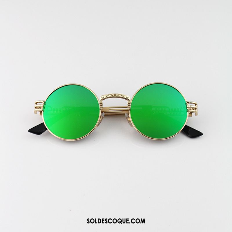 Lunettes De Soleil Homme Myopie Personnalité Vert Métal Rétro Pas Cher