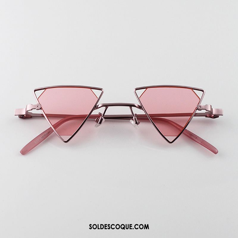 Lunettes De Soleil Homme Métal Tendance Rétro Triangle Montrer Pas Cher