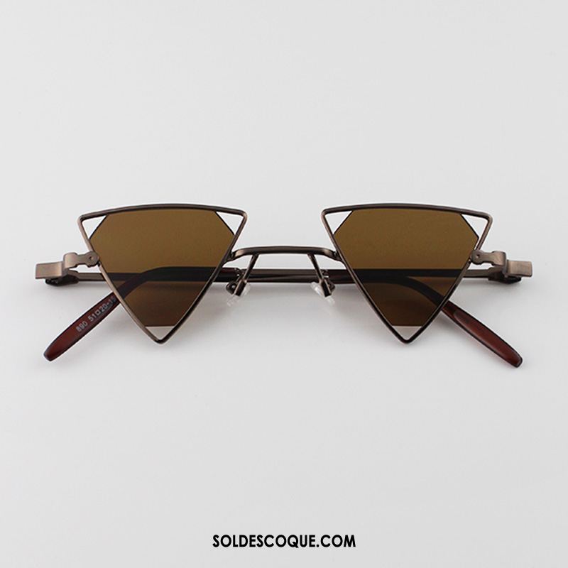 Lunettes De Soleil Homme Métal Tendance Rétro Triangle Montrer Pas Cher