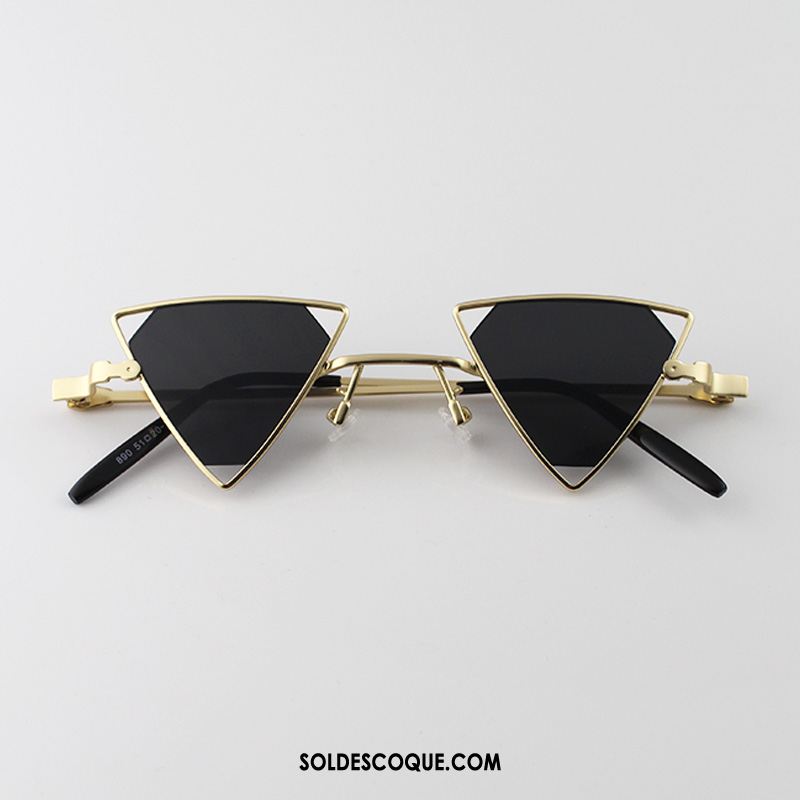 Lunettes De Soleil Homme Métal Tendance Rétro Triangle Montrer Pas Cher