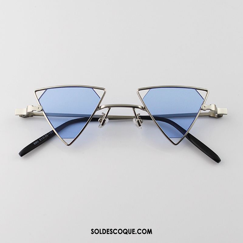 Lunettes De Soleil Homme Métal Tendance Rétro Triangle Montrer Pas Cher