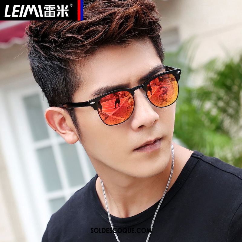 Lunettes De Soleil Homme Polarisant Tendance Noir Personnalité Conduire Soldes