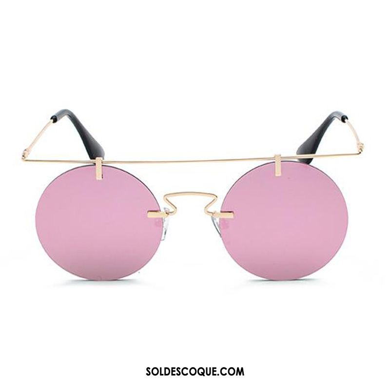 Lunettes De Soleil Homme Rond Le Nouveau Super Léger Rouge Petit Soldes