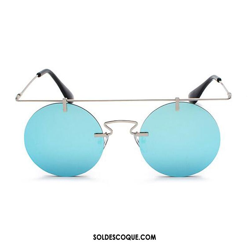 Lunettes De Soleil Homme Rond Le Nouveau Super Léger Rouge Petit Soldes