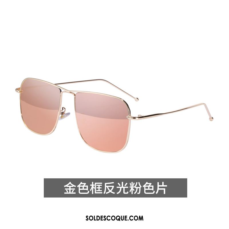 Lunettes De Soleil Homme Visage Rond Personnalité Femme Tendance Noir Pas Cher