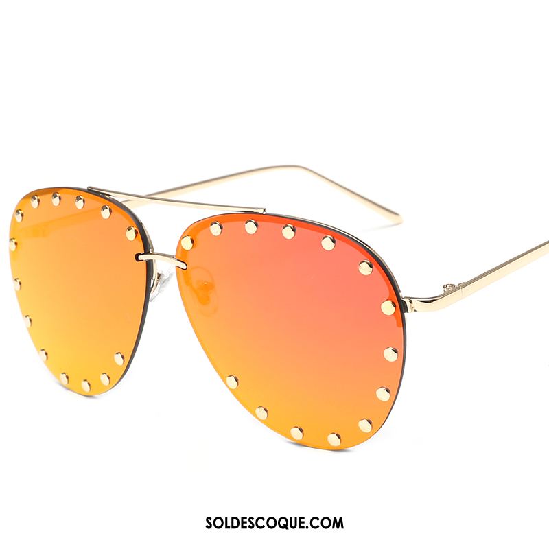 Lunettes De Soleil Homme Œillet Personnalité Rouge Rétro Modèles Féminins Pas Cher