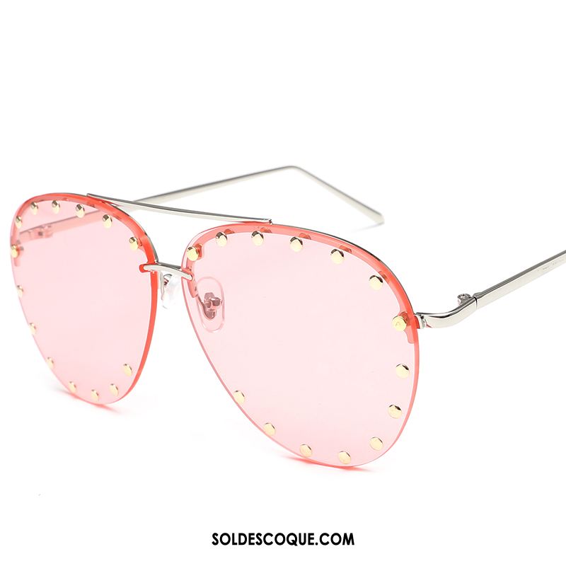 Lunettes De Soleil Homme Œillet Personnalité Rouge Rétro Modèles Féminins Pas Cher