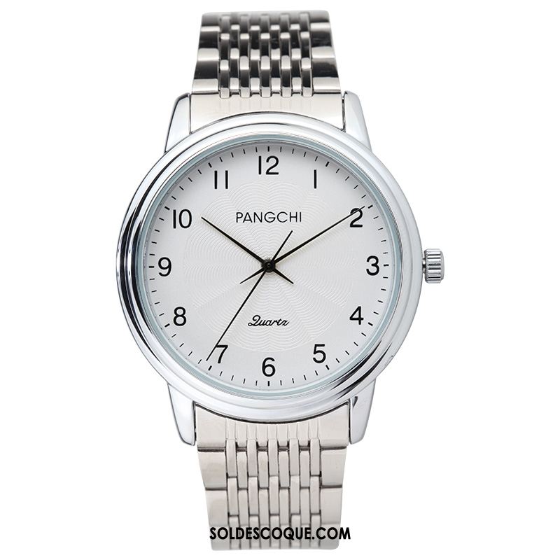 Montre Homme Authentique Noir Étudiant Mode Femme Soldes