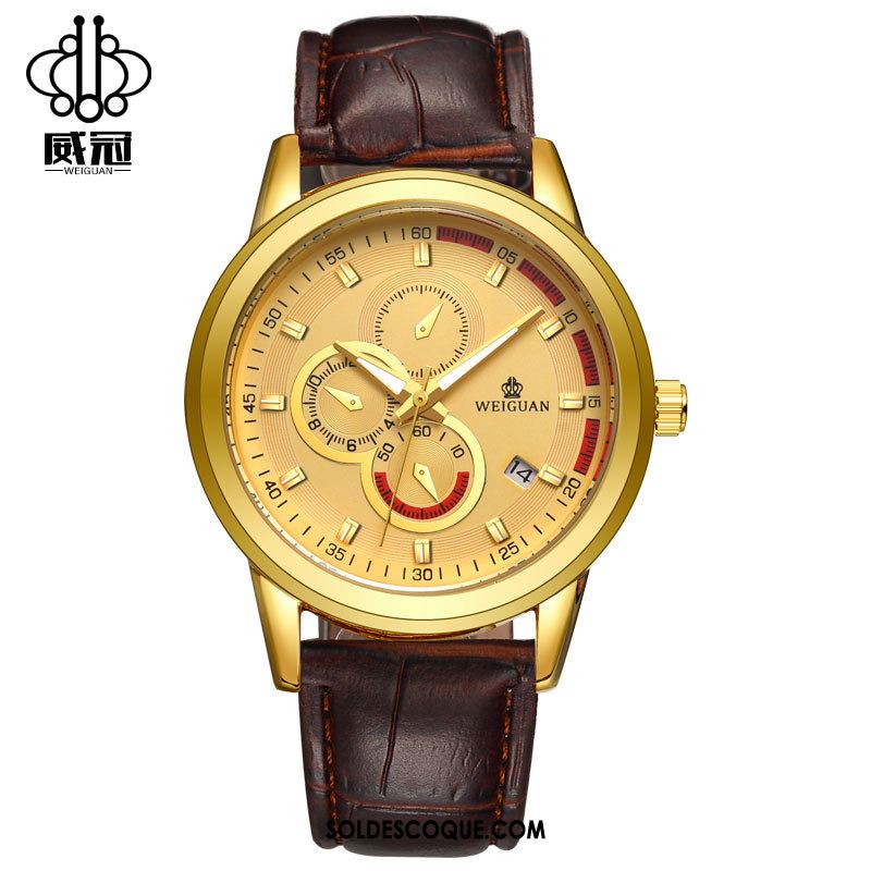 Montre Homme Automatique Calendrier Creux Montre À Bracelet Entreprise Soldes