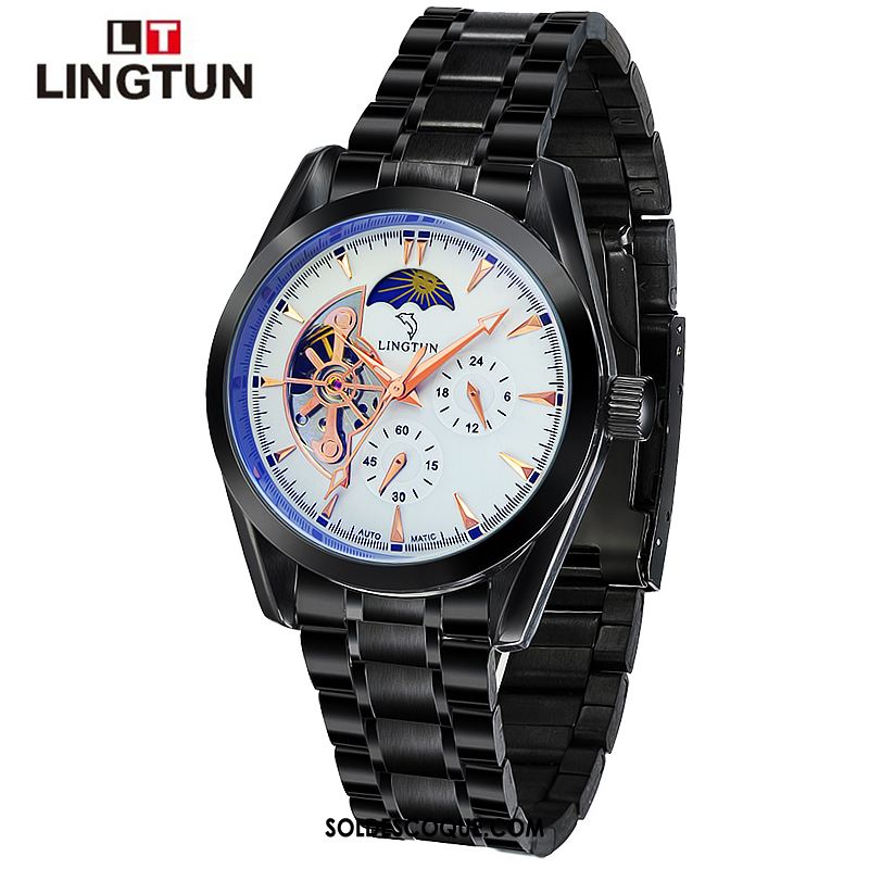 Montre Homme Automatique Noir Lumineux Simple Loisir En Vente