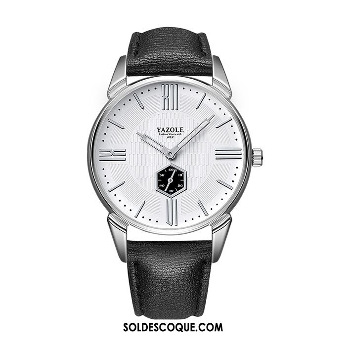 Montre Homme Blanc Étudiant Haut Grade Mode Montre À Quartz France