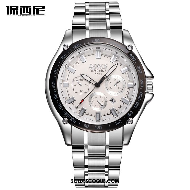 Montre Homme Calendrier Montre À Bracelet Courir Sport Bleu En Vente