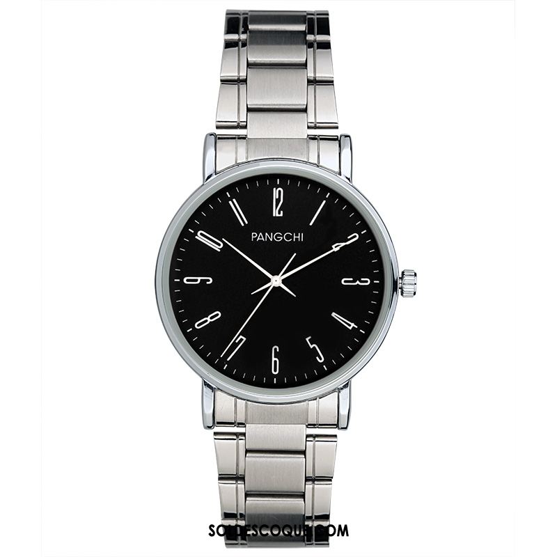 Montre Homme Montre À Bracelet Femme Vent De L'université Argenté Amoureux Pas Cher