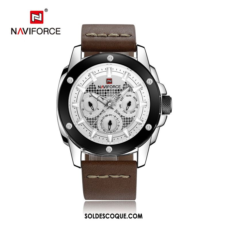 Montre Homme Montre À Bracelet Gros Étudiant Tendance Cuir Véritable Pas Cher